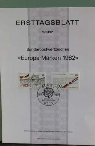 Deutschland, EUROPA-Marken - CEPT 1982, Ersttagsblatt, ETB 9/1982; MiNr 1130-31