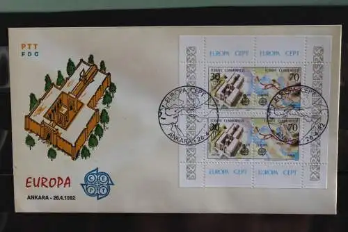 Türkei, EUROPA - CEPT 1982, FDC, MiNr Block 21