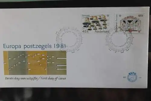 Niederlande EUROPA - CEPT 1981, Drehorgel, FDC, MiNr 1186-87