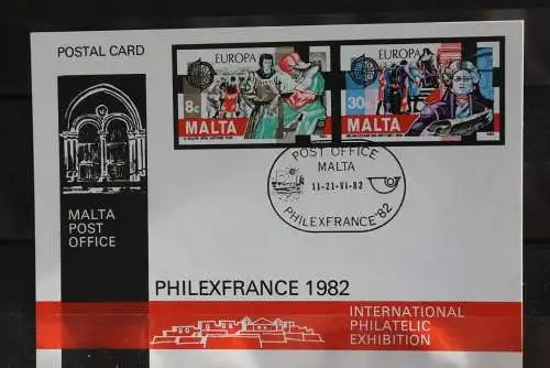 Malta, EUROPA - CEPT 1982, Ganzsache zur "Philexfrance 1982", ESST