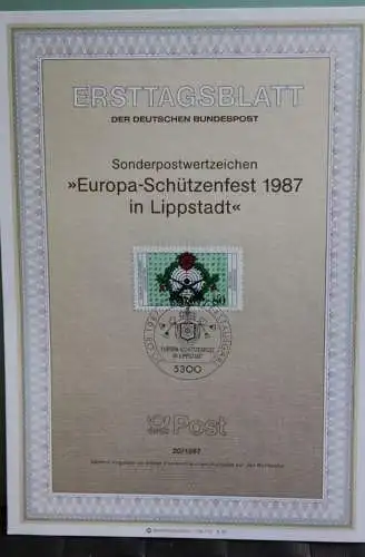 Deutschland; EUROPA-Schützenfest 1987 Lippstadt;  Ersttagsblatt ETB 20/1987, MiNr 1330