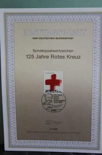 Deutschland; 125 Jahre Rotes Kreuz, Ersttagsblatt ETB 27/1988, MiNr 1387