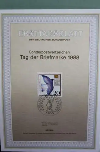 Deutschland; Tag der Briefmarke 1988, Ersttagsblatt ETB 28/1988, MiNr  1388