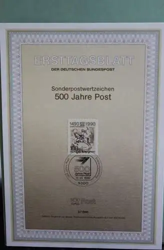 Deutschland; 500 Jahre Post 1990, Ersttagsblatt ETB 2/1990, MiNr  1445