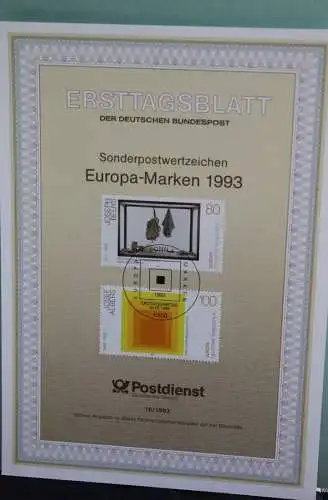 Deutschland; Ersttagsblatt ETB 16/1993: EUROPA-Marken - CEPT, MiNr 1673-74