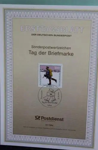 Deutschland; Tag der Briefmarke 1994, Ersttagsblatt ETB 37/1994, MiNr 1764