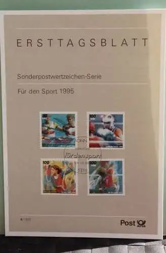 Deutschland; Ersttagsblatt; ETB 4/1995; Für den Sport, MiNr 1777-80