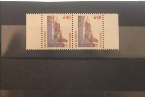 Plattenfehler, Deutschland 1995, Sehenswürdigkeiten 640 Pf., waagerechtes Paar, MiNr 1811  I, MNH