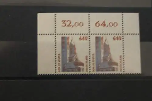 Deutschland 1995, Sehenswürdigkeiten 640 Pf., waagerechtes Paar, Oberrand/Eckrand, MiNr 1811, MNH