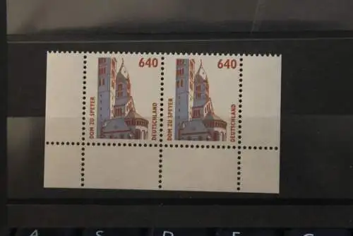 Deutschland 1995, Sehenswürdigkeiten 640 Pf., waagerechtes Paar, Unterrand/Eckrand, MiNr 1811, MNH