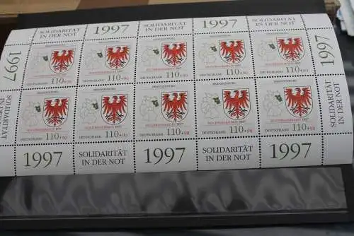 Deutschland, Hochwasserhilfe 1997, Kleinbogen, Zehnerbogen, MNH, MiNr 1941