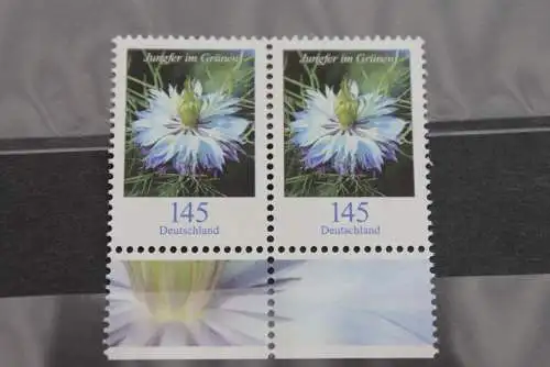 BRD; Freimarken: Blumen; 145 C; Jungfer im Grünen; Waagerechtes Paar; MNH; MiNr. 3351