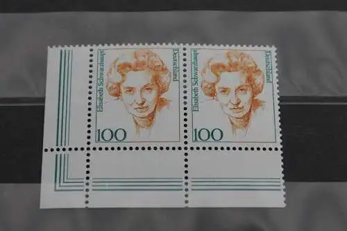 Deutschland 1997, Freimarke: Frauen der deutschen Geschichte 100 Pf., waagerechtes Paar,  Eckrand, MiNr 1955, MNH