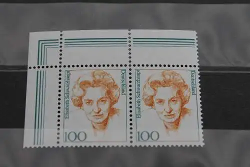 Deutschland 1997, Freimarke: Frauen der deutschen Geschichte 100 Pf., waagerechtes Paar,  Eckrand, MiNr 1955, MNH