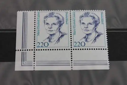 Deutschland 1997, Freimarke: Frauen der deutschen Geschichte 220 Pf., waagerechtes Paar,  Eckrand, MiNr 1940, MNH