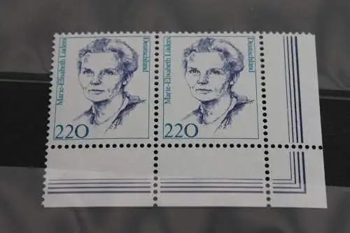 Deutschland 1997, Freimarke: Frauen der deutschen Geschichte 220 Pf., waagerechtes Paar,  Eckrand, MiNr 1940, MNH