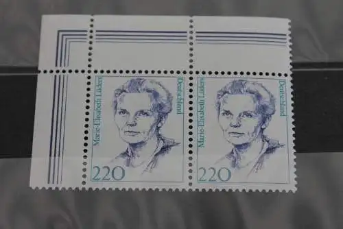 Deutschland 1997, Freimarke: Frauen der deutschen Geschichte 220 Pf., waagerechtes Paar,  Eckrand, MiNr 1940, MNH