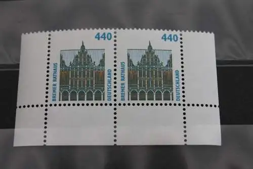 Deutschland 1997, Sehenswürdigkeiten 440 Pf., waagerechtes Paar,  Unterrand/Eckrand, MiNr 1937, MNH