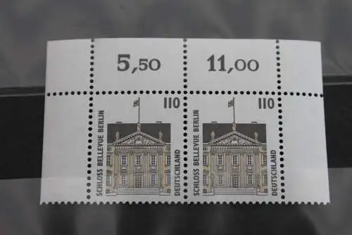 Deutschland 1997, Sehenswürdigkeiten 110 Pf., waagerechtes Paar, Oberrand/Eckrand, MiNr 1935, MNH