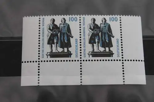 Deutschland 1997, Sehenswürdigkeiten 100 Pf., waagerechtes Paar, Unterrand/Eckrand, MiNr 1934, MNH