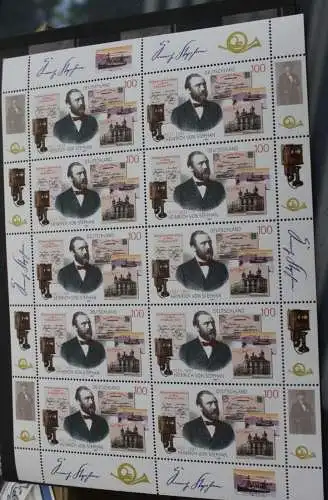 Deutschland 1997,  Kleinbogen, Zehnerbogen Heinrich von Stephan, MiNr 1912, MNH