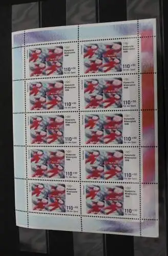 Deutschland 1998, Olympische Winterspiele Nagano 1998, Kleinbogen, Zehnerbogen, MiNr 1969, MNH