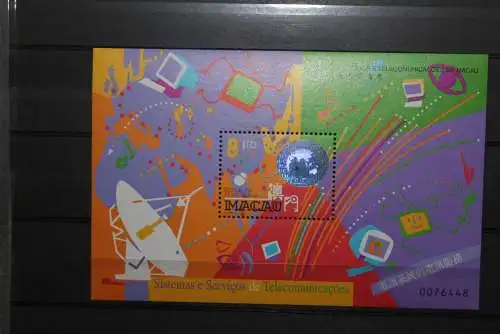 Macao; Republik Portugal; Hologramm Block Telecommunication, Block 67; nummeriert, MNH