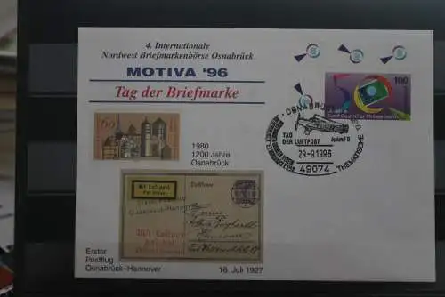 Osnabrück MOTIVA '96; Tag der Luftpost-Junkers F13; Tag der Briefmarke