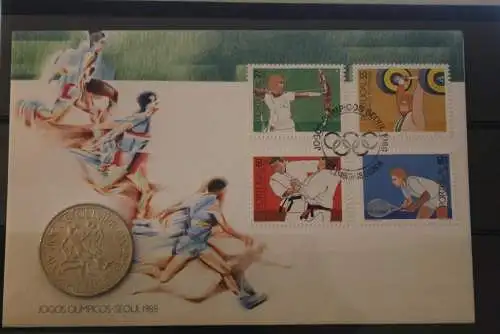 Portugal; Numisbrief: Olympische Sommerspiele Seoul 1988