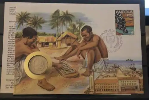 Numisbrief: Angola, mit Legende