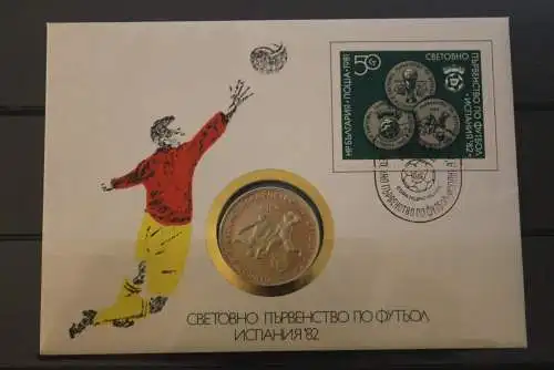 Bulgarien, Numisbrief: FIFA Fußball - EM Spanien 1982