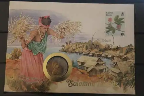 Numisbrief: Solomon Islands, mit Einleger - Legende