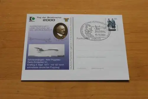 Deutschland; Flugzeug Oertz; Tag der Briefmarke 2000 Schneverdingen