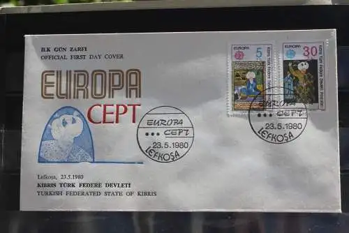 Zypern, türkisch besetzt, 1980, Europa CEPT, MiNr  83-84,  FDC