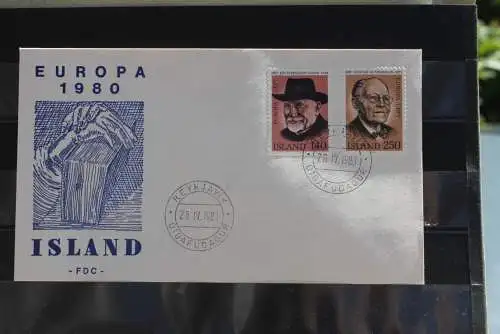 Island 1980, Europa CEPT, MiNr  552-3,  FDC