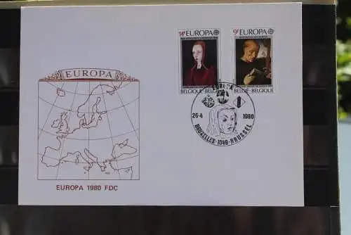 Belgien 1980, Europa CEPT, MiNr  2023-24,  FDC