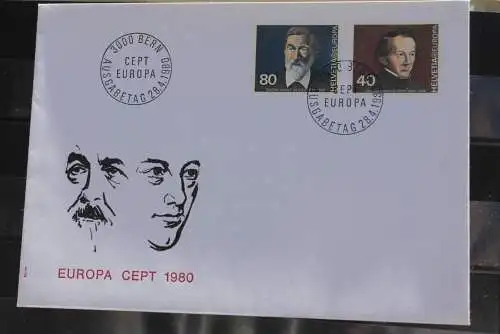 Schweiz 1980, Europa CEPT, MiNr 1174-75,  FDC