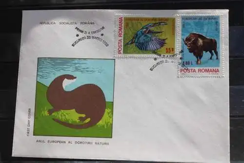 Rumänien 1980, Europäisches Naturschutzjahr, MiNr 3705, 3 FDC