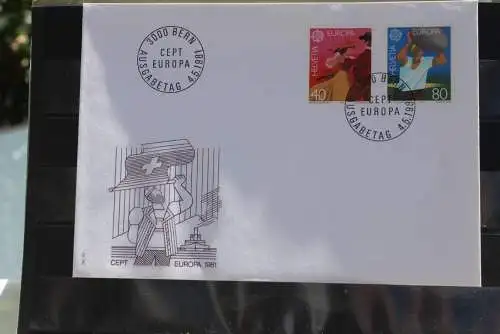 Schweiz 1981, Europa - CEPT,  MiNr 1197-98, FDC