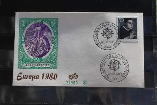 Deutschland 1980 Europa CEPT, MiNr 1049-50, FDC