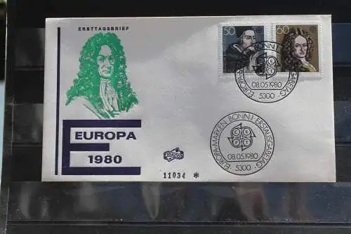 Deutschland 1980 Europa CEPT, MiNr 1049-50, FDC