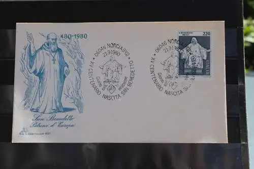 Italien 1980 Hl. Benedict, MiNr 1684 auf  FDC