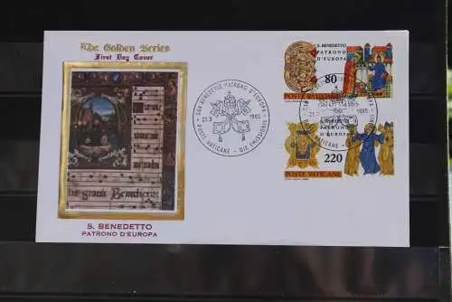 Vatican Hl. Benedict, MiNr 759-53 auf 3 FDC