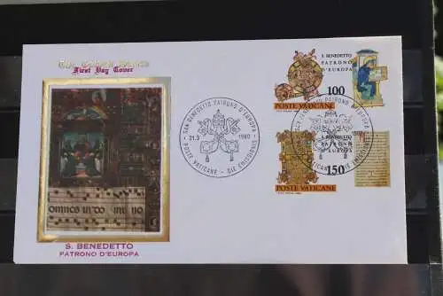 Vatican Hl. Benedict, MiNr 759-53 auf 3 FDC