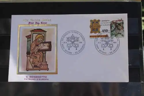 Vatican Hl. Benedict, MiNr 759-53 auf 3 FDC