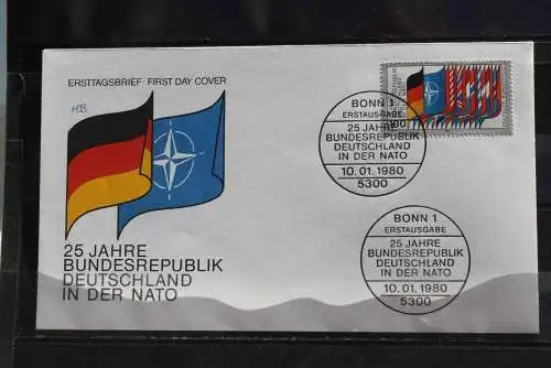 Deutschland 1980, BRD in der NATO, Nr 1034 auf FDC