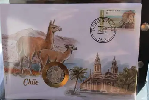 Numisbrief: Chile, mit Beiblatt - Legende