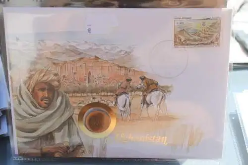 Numisbrief: Afghanistan, mit Beiblatt - Legende