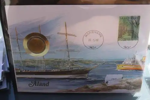 Numisbrief: Aland, mit Beiblatt - Legende