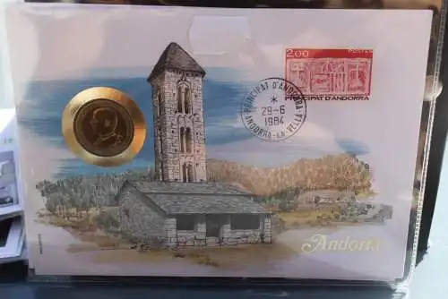 Numisbrief: Andorra, Französisch, mit Beiblatt - Legende